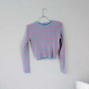 Arizona Women's Blue and Pink Crop-top